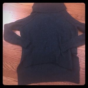 Hi-low deep turquoise sweater